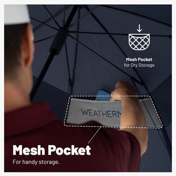 NEW 68” Weatherman Golf Windproof Umbrella - University Florida Gators College - Picture 6 of 16